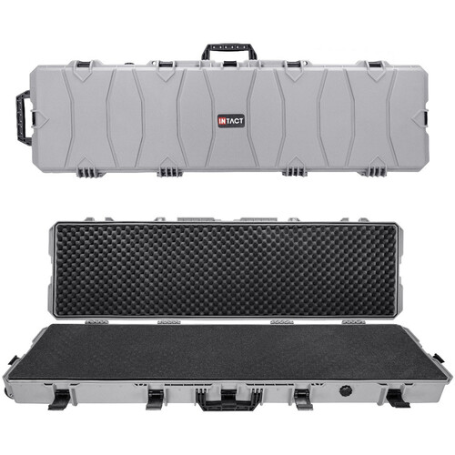 Eylar Intact Stacker Hard Shell Roller Rifle Case with Foam (54", Gray)