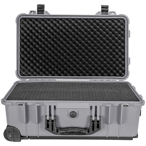 Eylar Carry-On Roller Gear Hard Case with 4-Layer Foam Set (Gray, 22")