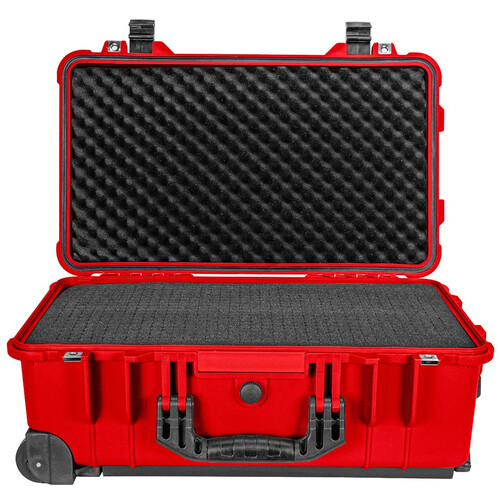 Eylar Carry-On Roller Gear Hard Case with 4-Layer Foam Set (Red, 22")