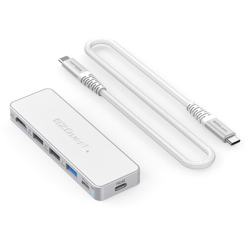 EZQuest 5-Port USB-C Pro Series Multi-Adapter Hub with HDMI (White)