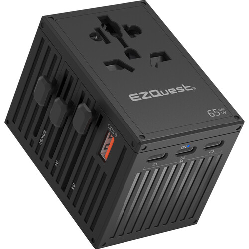 EZQuest WorldTravel 65W GaN 5-Port Wall Charger (Black)
