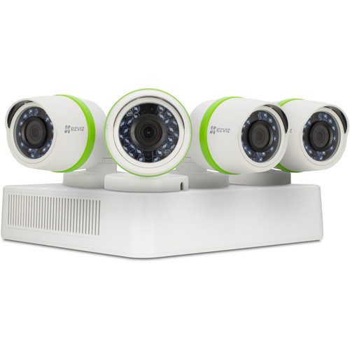 EZVIZ Everyday 3MP 4-Channel 3MP DVR with 1TB HDD and 4 3MP Outdoor Bullet Cameras Kit