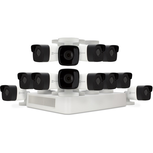 EZVIZ CRISPr 1080p 16-Channel DVR with 2TB HDD and 12 1080p Outdoor Bullet Cameras