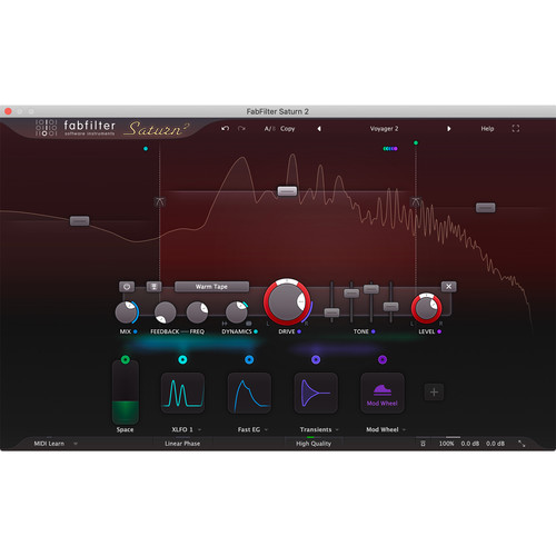FabFilter Saturn 2 Saturation and Distortion Software (Upgrade from Saturn 1, Download)