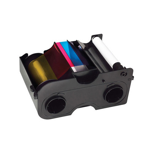 Fargo YMCKO Starter Cartridge with Cleaning Roller for DTC400e Card Printer (Yields 250)