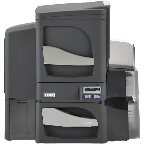Fargo DTC4500e Single-Sided ID Card Printer with Locking Hoppers, Single-Sided Lamination & Contact, Contactless, & Magnetic Stripe Encoder