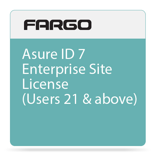 Fargo Site License Upgrade for Asure ID 7 Enterprise ID Card Printing Software (21 or More Users)