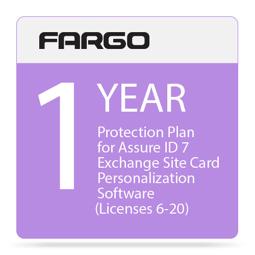 Fargo Protection Plan for Assure ID 7 Exchange Site Card Personalization Software (One-Year, Price for License 6 Through 20)