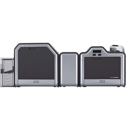 Fargo HDP5000 High-Definition Dual-Sided Printer/Encoder, Dual-Sided Lamination with Omnikey 5121/5125 Contact Smart Card Encoders and ISO Magnetic Stripe Encoder