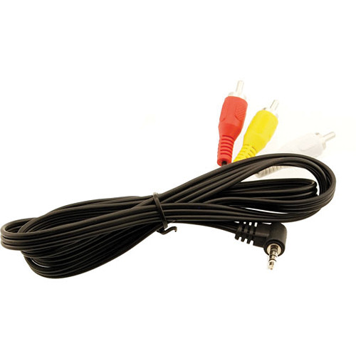 Fat Shark Right-Angle 3.5mm 4-Pin to 3 RCA Male AV Cable (3.9')