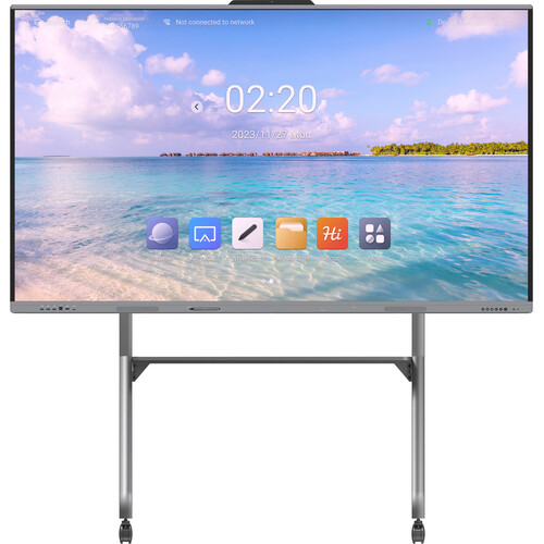 faytech FT86A311D2OB 86" UHD 4K Touchscreen Commercial Monitor with Webcam & Mic Array