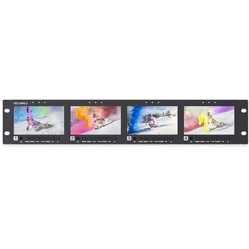 FeelWorld Quad 4.5" Rack-Mountable Monitor