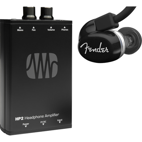 Fender PreSonus MXA1 In-Ear Monitors and HP2 Amplifier Bundle
