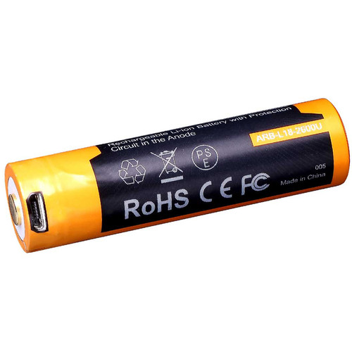 Fenix Flashlight 18650 Li-Ion Battery ARB-L18-2600U B&H Photo
