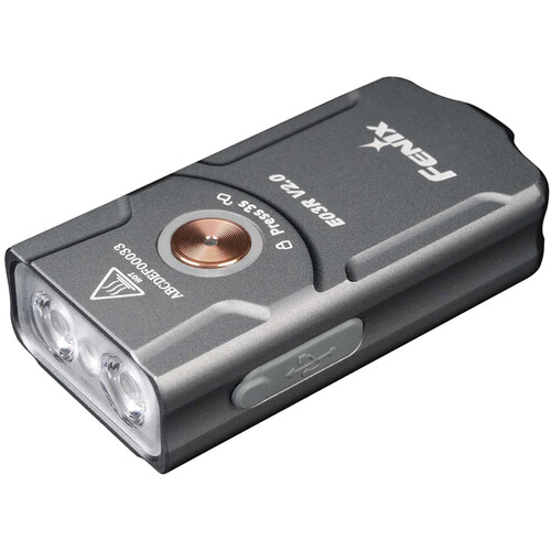 Fenix Flashlight E03R V2.0 Rechargeable Key Chain Flashlight (Gray)