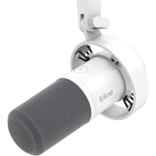 FIFINE AmpliTank K688 USB/XLR Dynamic Cardioid Microphone (White)