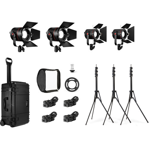 Fiilex K412 2-P360EX and 2-P180E 4-Light LED Travel Kit