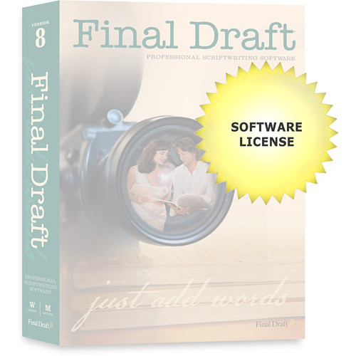 Final Draft 5 to 25 Seat License for Final Draft 8 Screenwriting Software