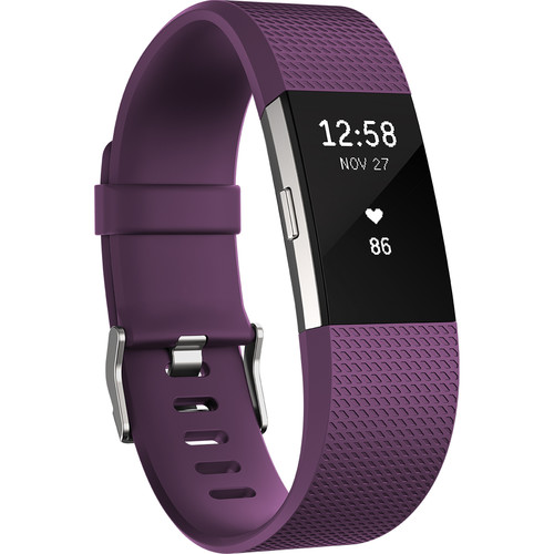 Fitbit Classic Band for Fitbit Charge 2 (Large, Plum)