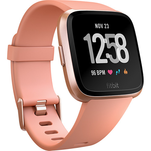 Fitbit Versa Fitness Watch (Peach/Rose Gold Aluminum)