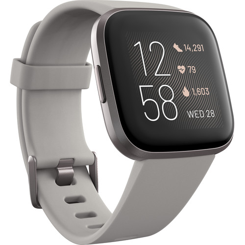 Fitbit Versa 2 Health & Fitness Smartwatch (Stone / Mist Gray Aluminum)