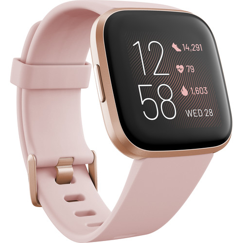 Fitbit Versa 2 Health & Fitness Smartwatch (Petal / Copper Rose Aluminum)