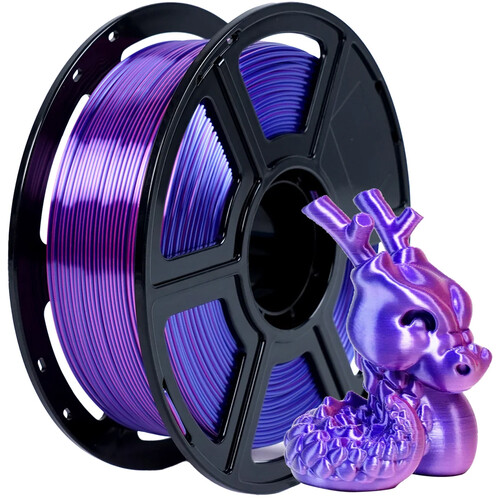 FlashForge 1.75mm PLA Silk Filament (2.2 lb, Blue/Rose)