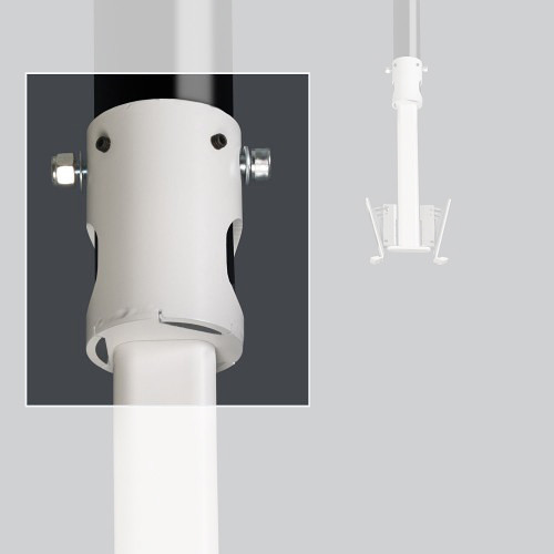 FLEXSON Pole Adapter for PLAY:1 Ceiling Mount (2", White)