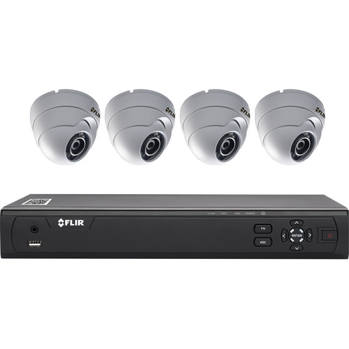 FLIR MPX M3100E Series 4-Channel DVR with 2TB HDD and 4 Outdoor Turret Cameras Kit