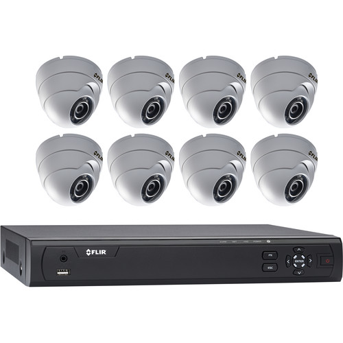 FLIR MPX M3100E Series 8-Channel DVR with 3TB HDD and 8 Outdoor Turret Cameras Kit