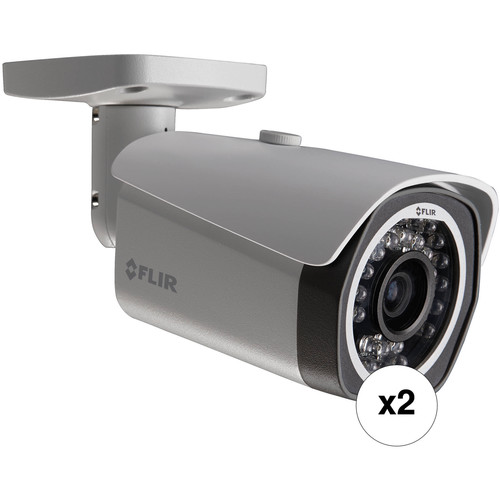 FLIR 2.1MP 3.6mm Fixed Lens Outdoor Network Bullet Camera (2-Pack)