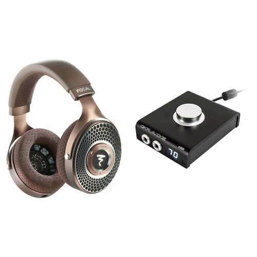 Focal Clear MG Open-Back Headphones Kit with Grace m900 Headphone Amp (Chestnut & Mixed Metal Finish)