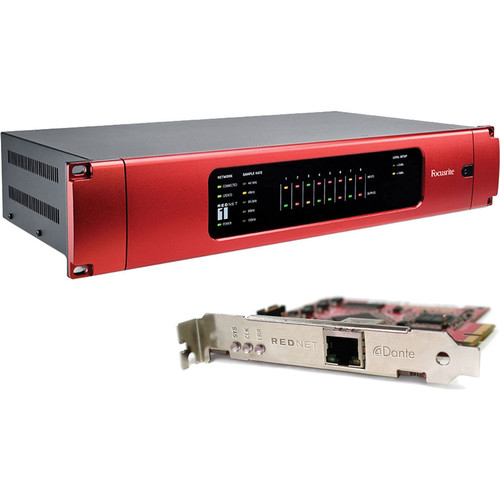 Focusrite RedNet 1 + RedNet PCIe Card Bundle - Dante Audio Interface with Computer PCIe Card