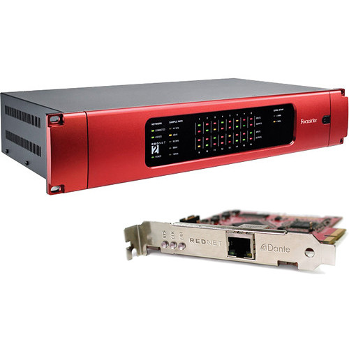 Focusrite RedNet 2 + RedNet PCIe Card Bundle - Dante Audio Interface with Computer PCIe Card