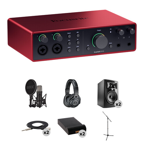 Focusrite Scarlett 16i16 USB-C Audio/MIDI Interface Home Studio Kit (4th Generation)