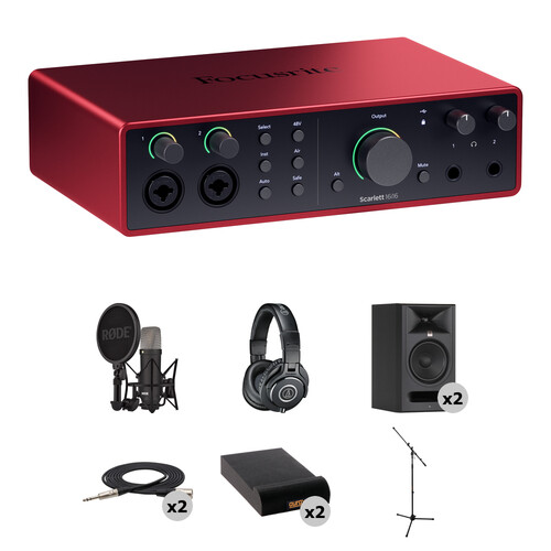 Focusrite Scarlett 16i16 USB-C Audio/MIDI Interface Home Studio Kit (4th Generation)