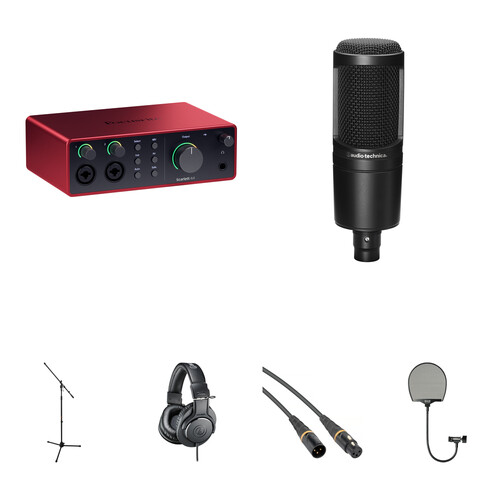 Focusrite Scarlett 4i4 4th Generation USB-C Audio Interface Recording Kit