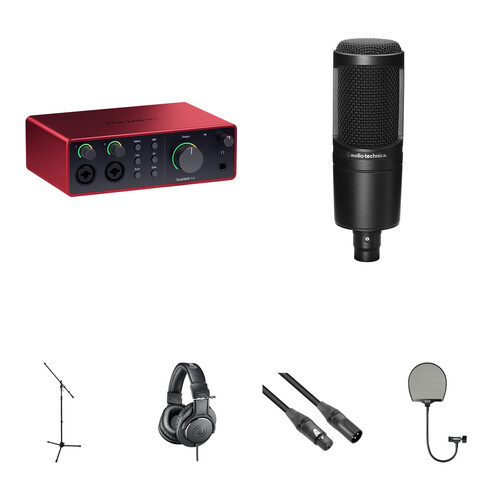 Focusrite Scarlett 4i4 4th Generation USB-C Audio Interface Recording Kit