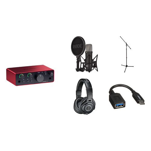 Focusrite Scarlett Solo USB-C Audio Interface RODE Starter Kit (4th Generation)