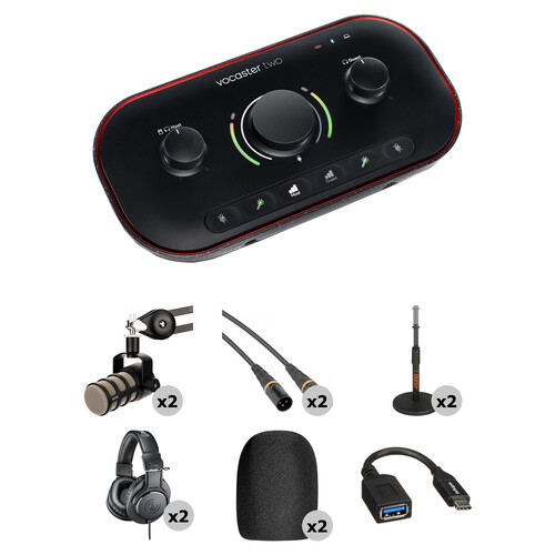 Focusrite Vocaster Two 2-Person Podcasting Kit