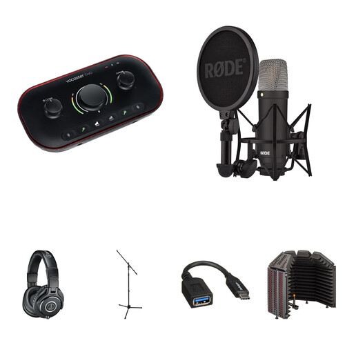 Focusrite Vocaster Two USB-C Audio Interface with Voiceover Kit
