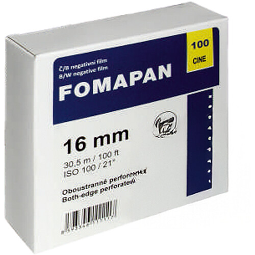 Foma Fomapan Cine 100 Black-and-White Negative Film (16mm, 100' Roll, Double Perf)