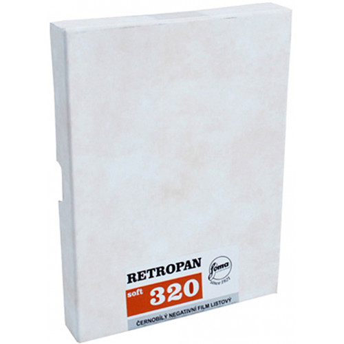 Foma RETROPAN 320 soft Black and White Negative Film (5 x 7", 50 Sheets)