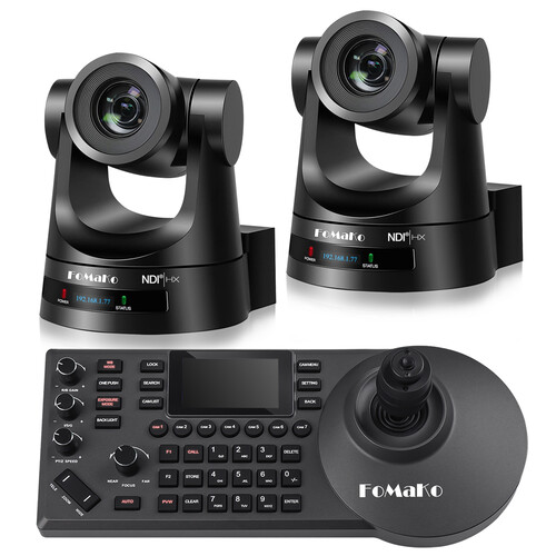 FoMaKo BN302 NDI HX3 PTZ 2-Camera Bundle with 30x Zoom + BN302