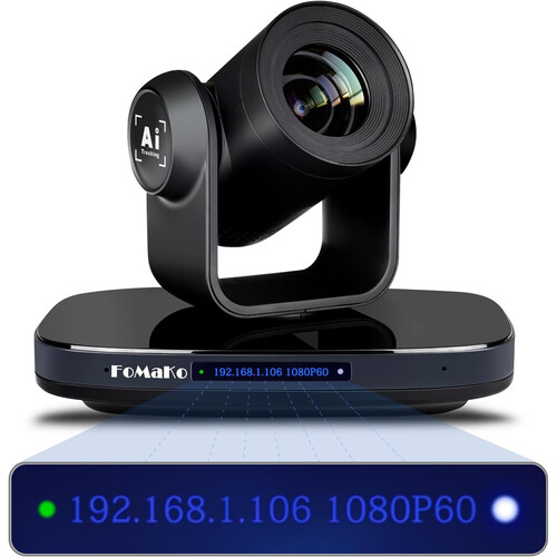 FoMaKo K30 1080p HDMI/3G-SDI AI Auto-Tracking PTZ Camera with 30x Optical Zoom