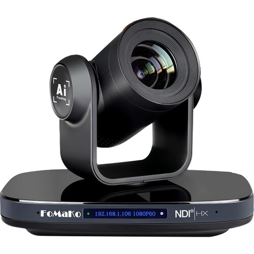 FoMaKo KN20 NDI AI Auto-Tracking PTZ Camera with 20x Optical Zoom (Black)