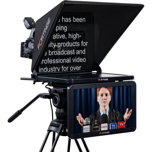 Fortinge 15" PROX Series Studio Prompter Set with HDMI, BNC, VGA, and SDI Inputs (High Brightness)