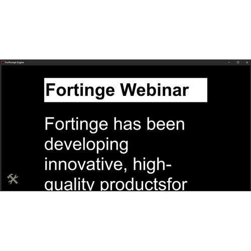 Fortinge ForPrompt Studio News Teleprompter Software (Dongle Version)