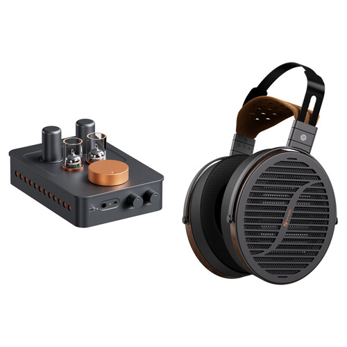 Fosi Audio GR70 Tube Headphone Amplifier and Preamp Kit with i5 Open-Back Planar Magnetic Headphones and 4.4mm Balanced Cable