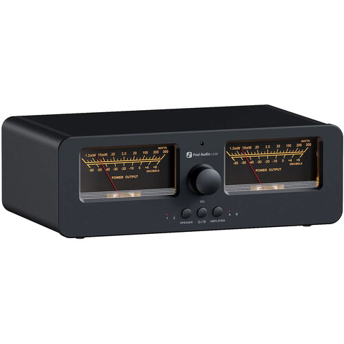 Fosi Audio LC30 Amplifier & Speaker Selector with Analog VU Meter (Black Version)